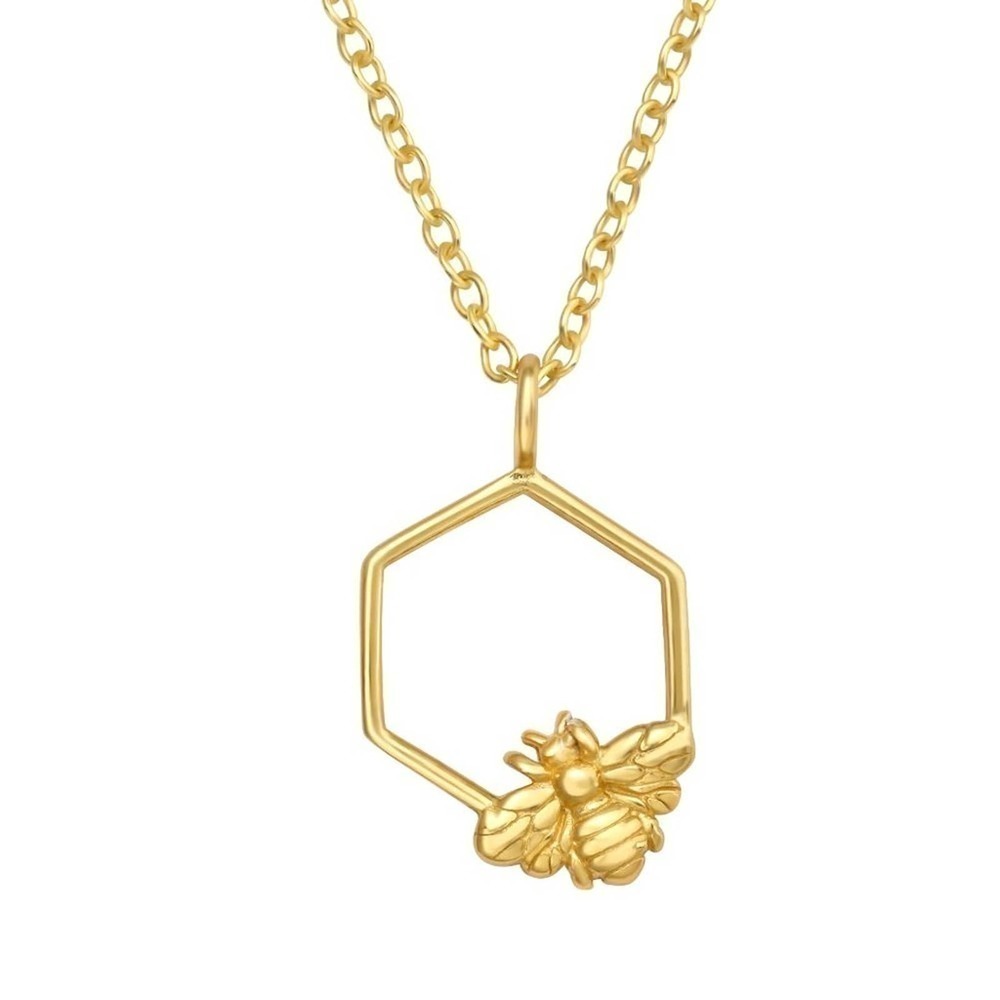 14k Gold Vermeil Bee Necklace